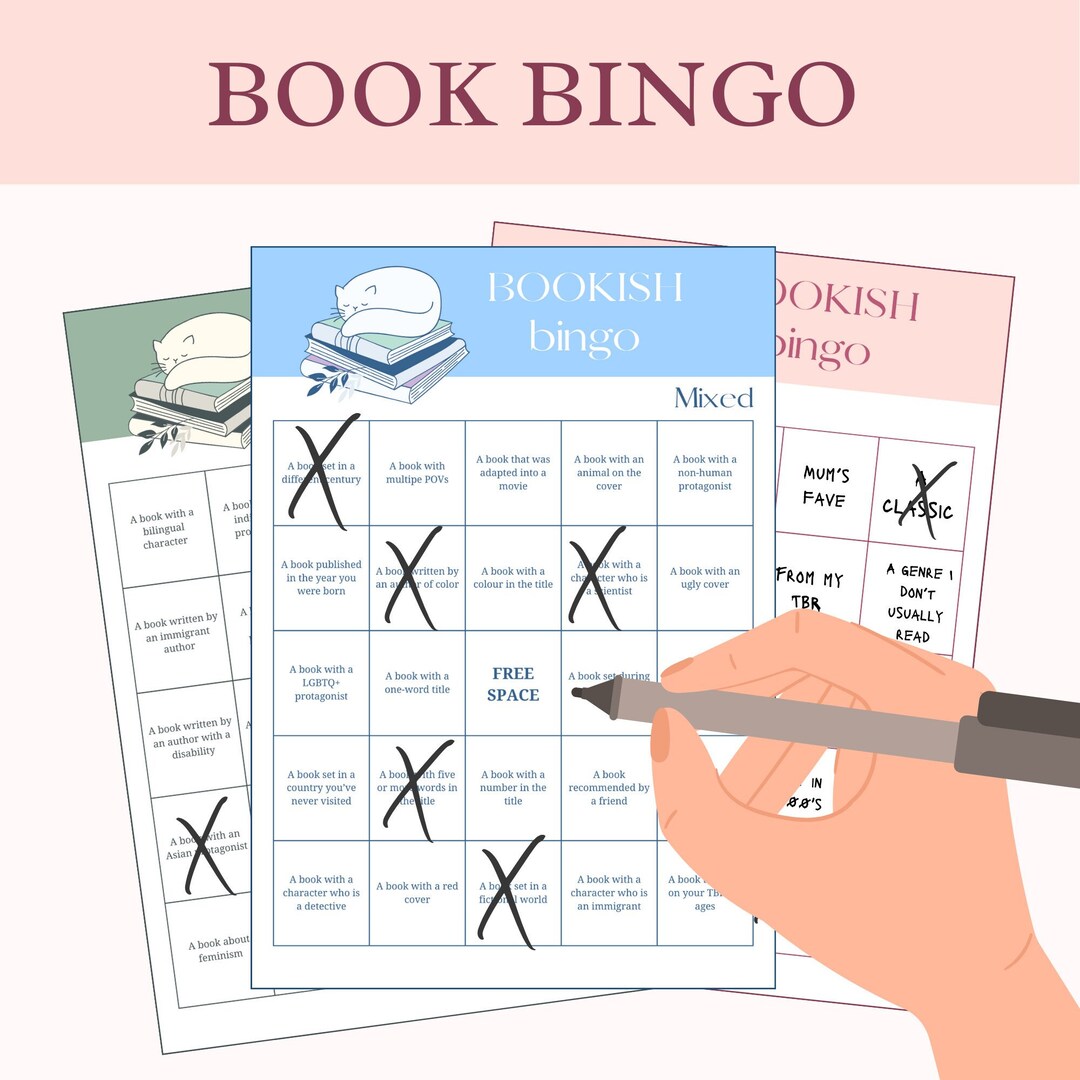 Reading Bingo Printable | Book Bingo Challenge Cards | Instant Download ...