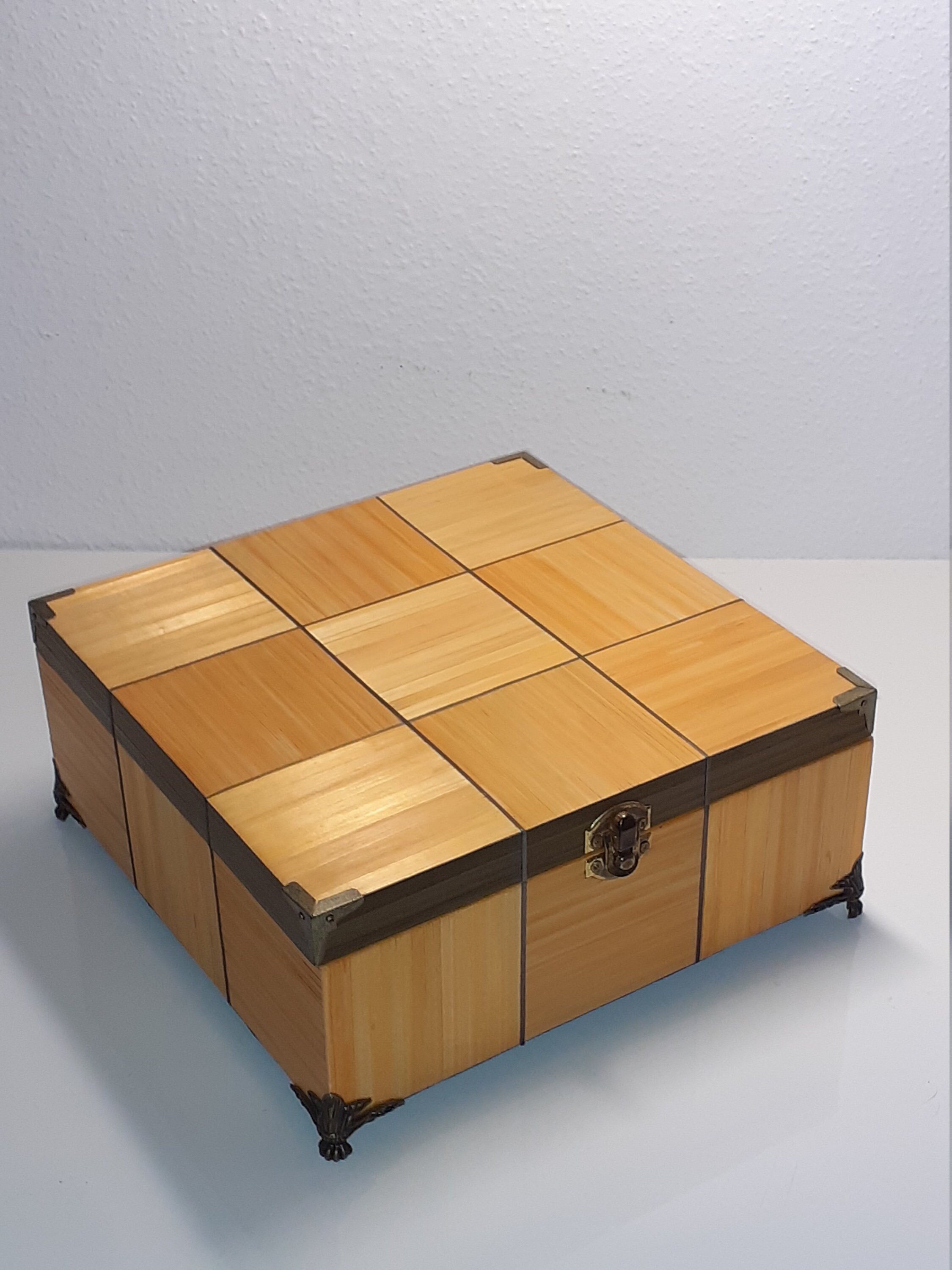 Boîte Bois et Marqueterie de Paille