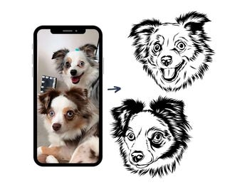 Two Custom Pet Portraits: Digital SVG Drawing (DIY Projects)