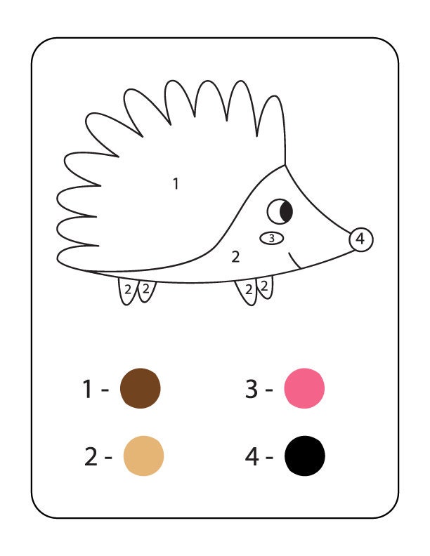 Color by number activity sheets | Etsy