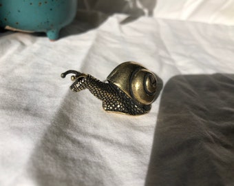 Vintage Brass Snail