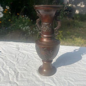 Vintage Bronze Japanese Vase