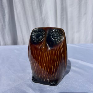 Vintage Arthur Wood Owl Money Box – Brown Ceramic Piggy Bank