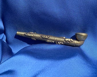 Japanese Antique 1910s Tobacco Smoking Pipe Copper With Japanese Antique 1910s Tobacco Smoking Pipe Copper With