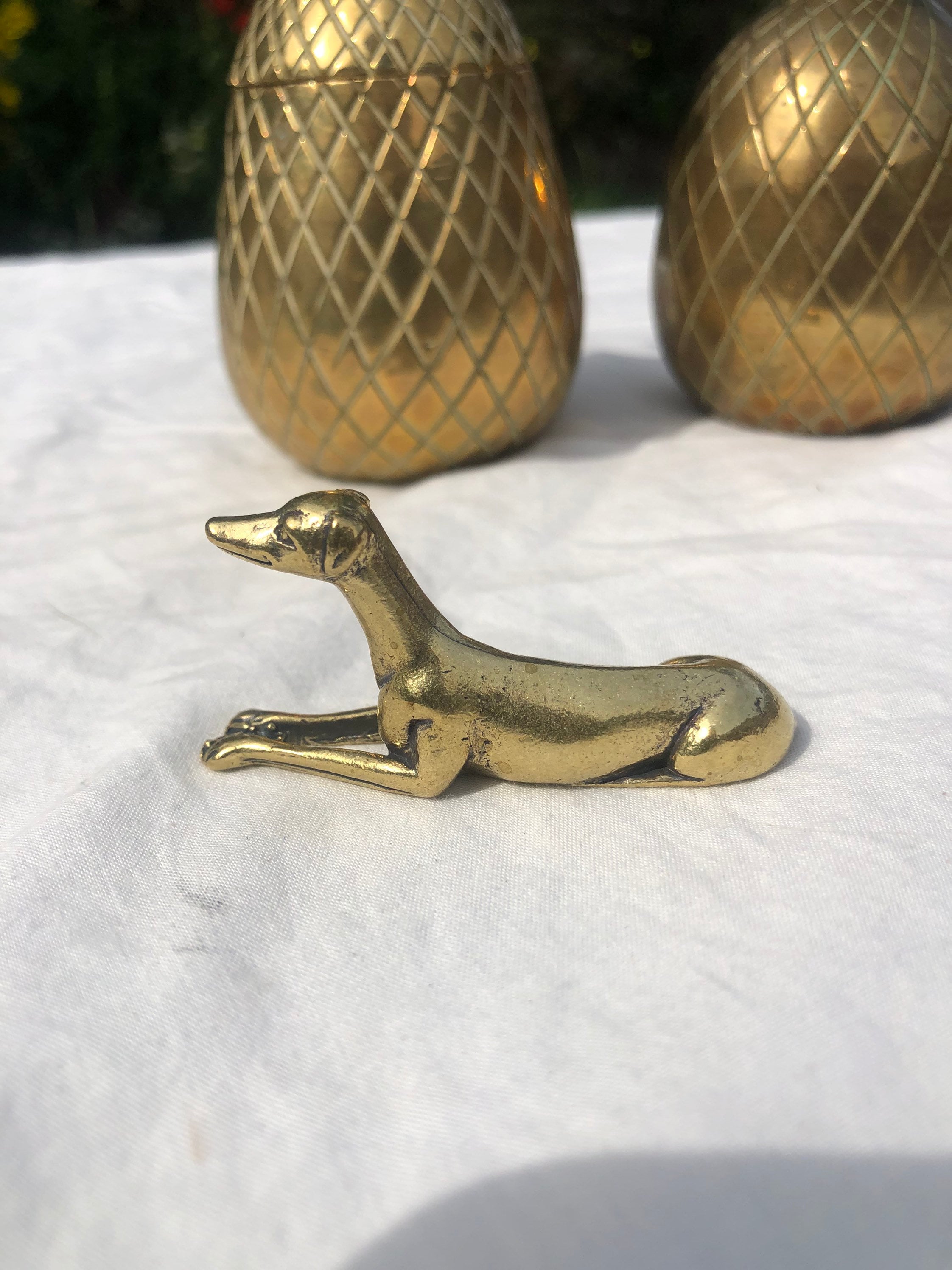 ヴィンテージ真鍮製グレイハウンド狩猟犬 - Etsy 日本