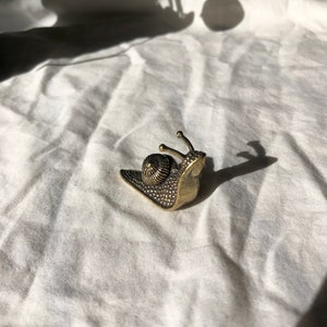 Vintage Brass Snail