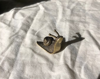 Vintage Brass Snail