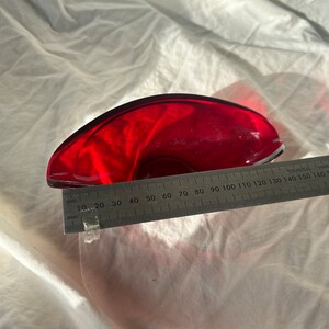 Vintage Red Glass Biomorphic Bowl image 6