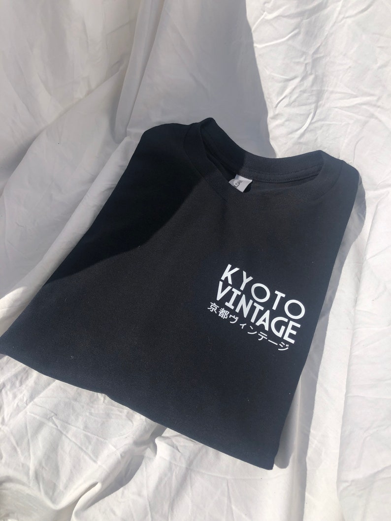 Kyoto Vintage Lucky Cat Black T Shirt image 2