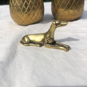 Vintage Brass Greyhound Hunting Dog