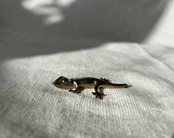 ヴィンテージ ヤモリ 置物 ミニチュア セラミック ヤモリ トカゲ 爬虫類 動物 かわいい 小さな