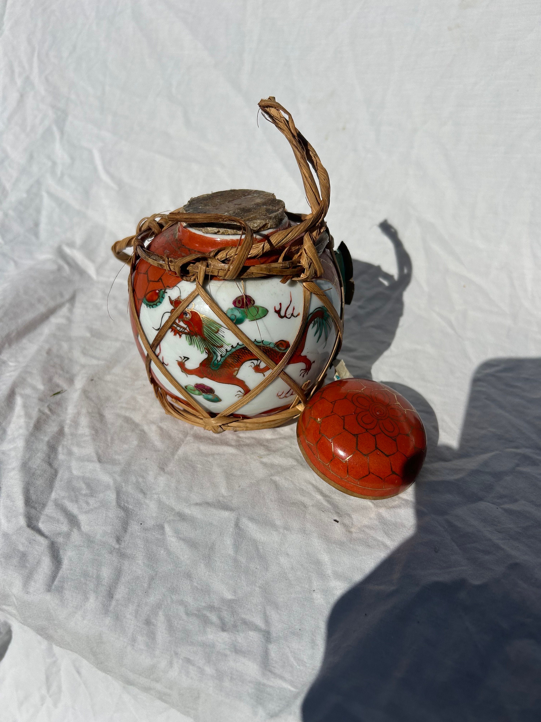 POT DE GINGEMBRE en porcelaine fait main de bouteille de stockage de