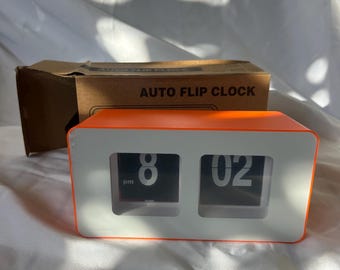 COPAL 701 Alarm FLIP CLOCK (1970s, Orange) - Made in Japan Vintage