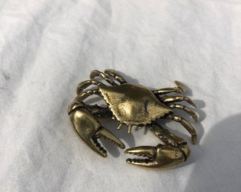 Vintage Brass Crab