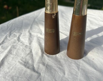 Vintage Deense teakhouten peper- en zoutstel uit het midden van de eeuw