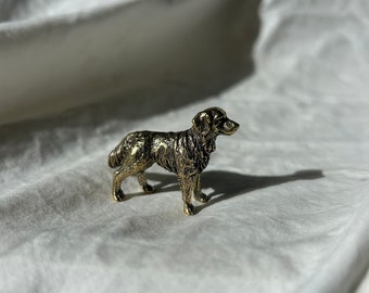 Vintage Brass Retriever Dog