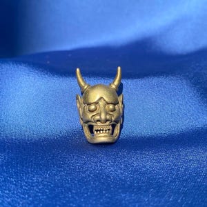 Vintage Brass Japanese Hannya Mask