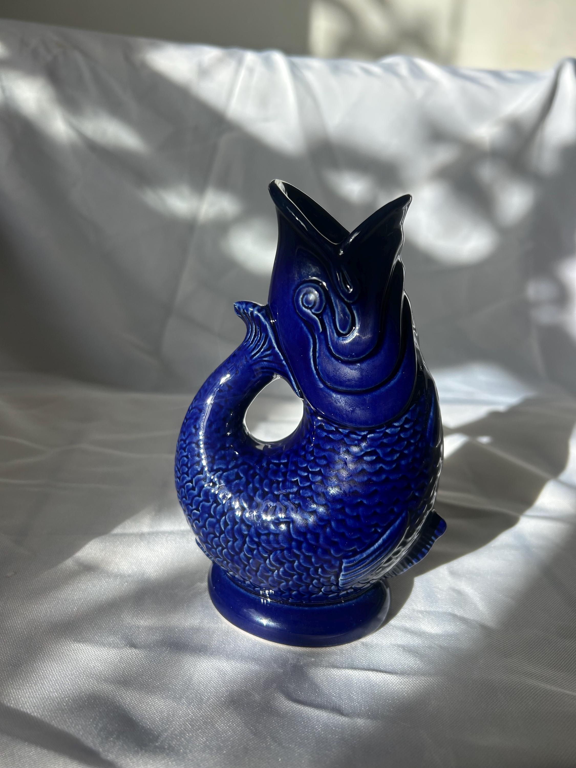 Gluggle Jug 魚型 オーロラ 水色 Sea Blue Original Gluggle Jug