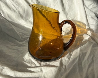 Vintage Amber Glass Jug