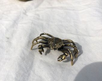 Vintage Brass Crab