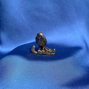 Vintage Brass Parrot on a Dragon