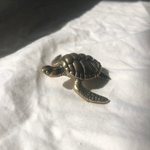 Vintage Brass Sea Turtle