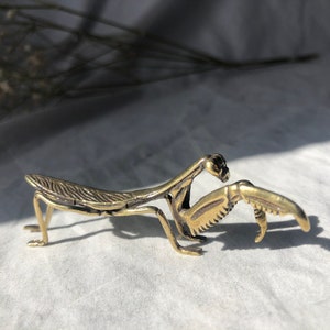 Vintage Brass Praying Mantis / Grass Hopper