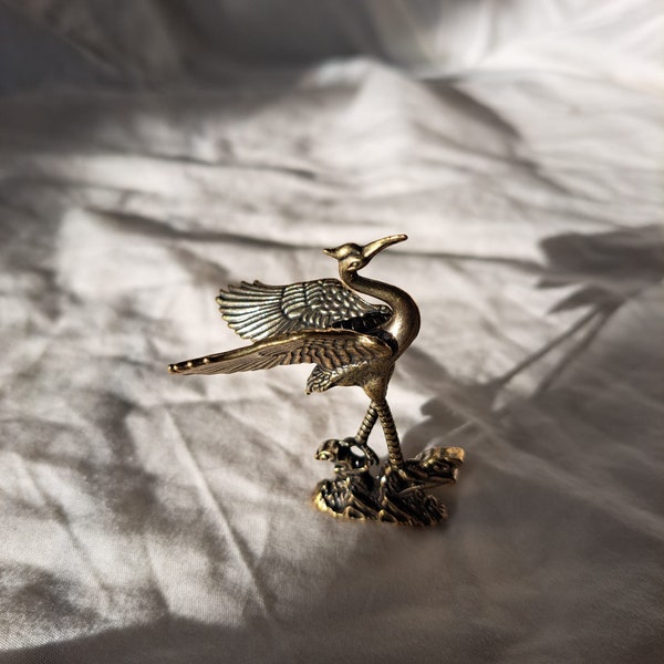 Brass Crane Liver Bird