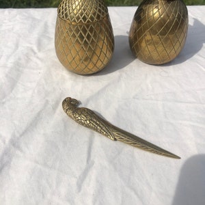 Vintage Brass Parrot Letter Opener