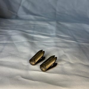Pair of Vintage Brass Cicada Paper Clips