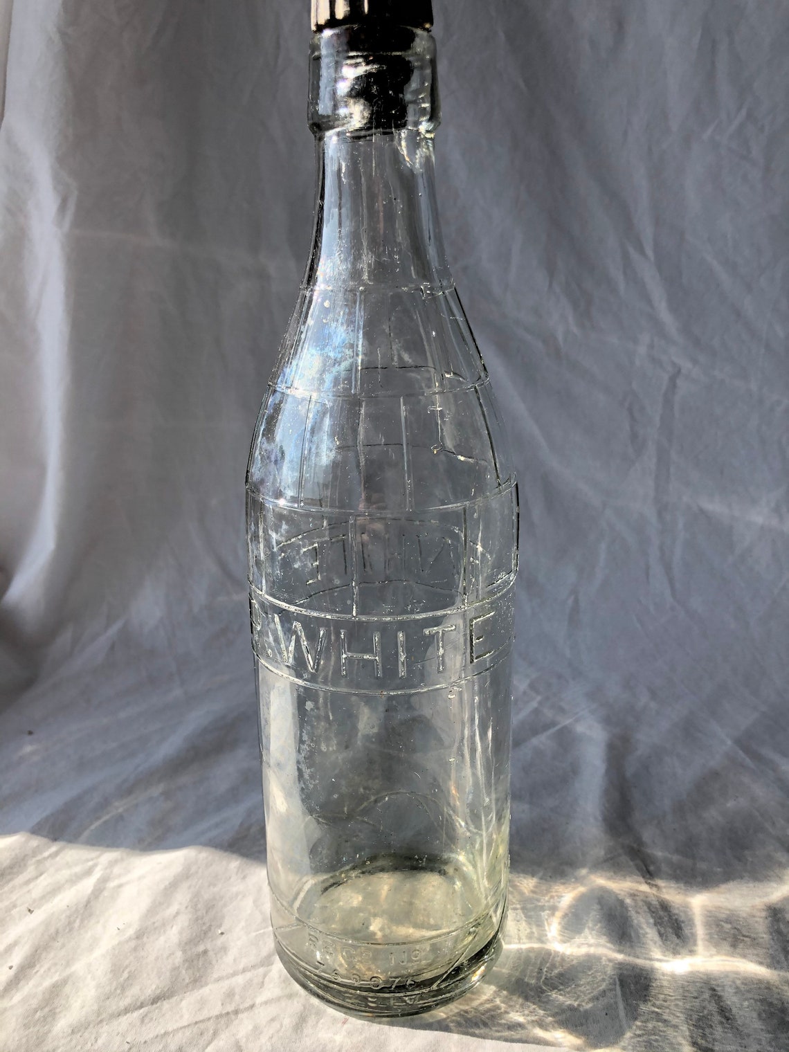 Vintage Edwardian / Victorian Bottles R Whites with lid L Etsy