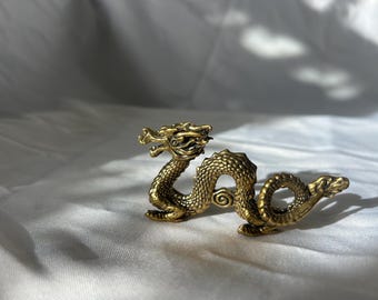 Vintage messing drakenbeeldje