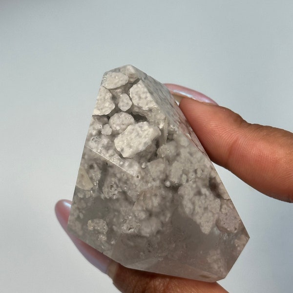 Kaolinite  included Quartz polished DT, Brazil