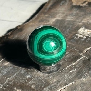 Malachite Sphere, High Grade, 31 mm