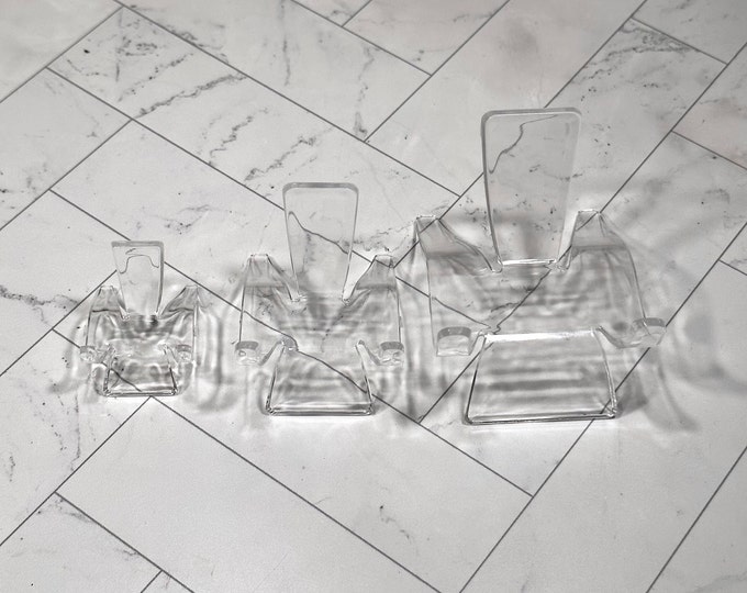 Acrylic Crystal, Mineral Display Stands 3 Sizes
