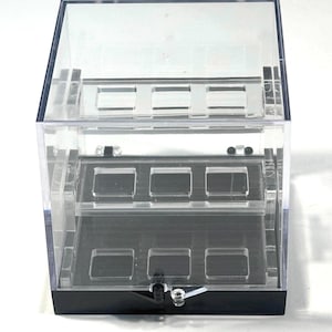 Perky Box with 3 Tier Display 2.6 in., Mineral Specimen Box, Display for Thumbnail Crystals