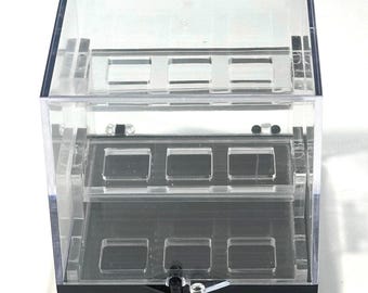 Mineral Specimen Display Box, 3 Tier Acrylic Thumbnail Crystal Holder