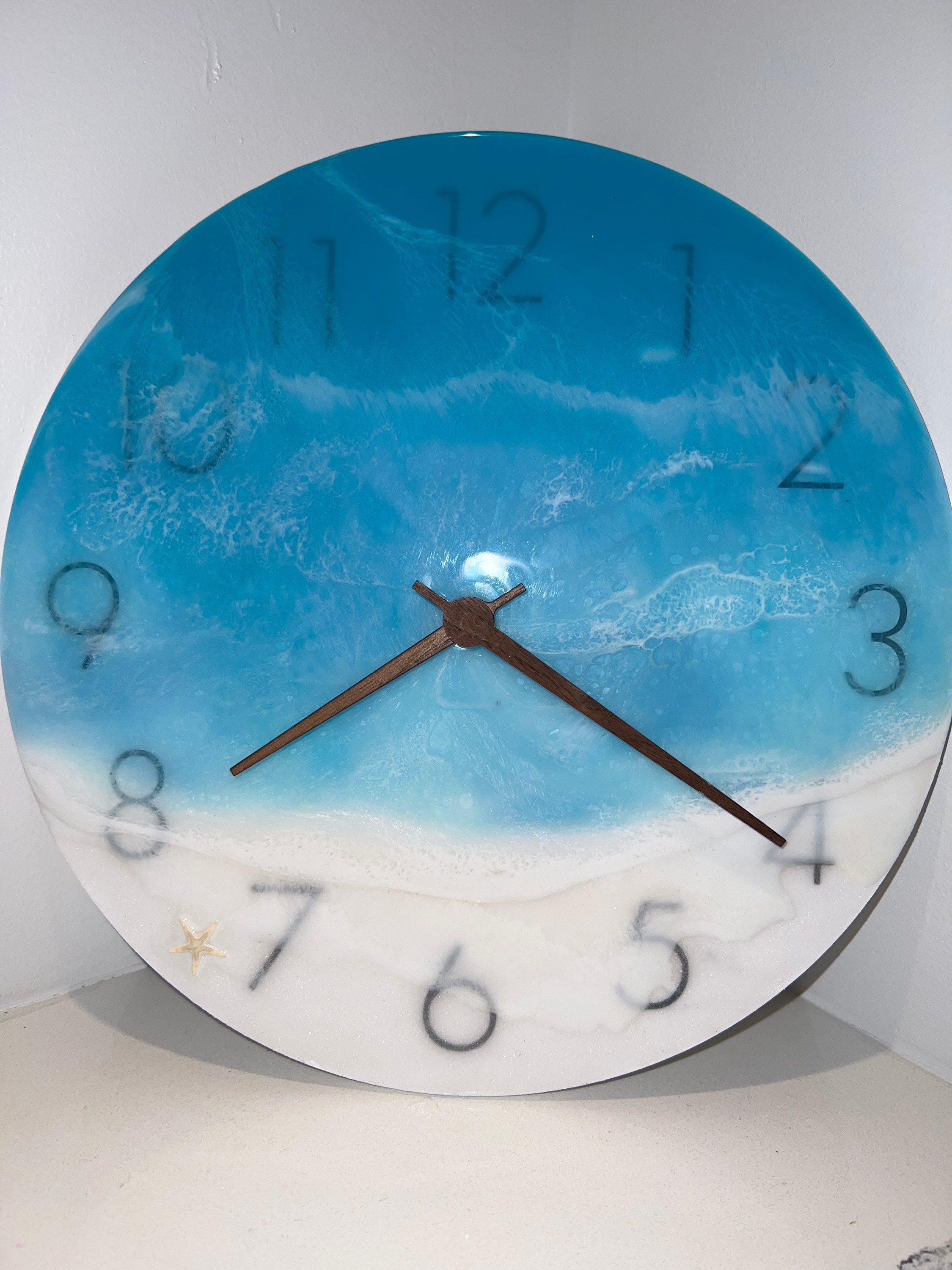 Ocean Resin Clock - Etsy