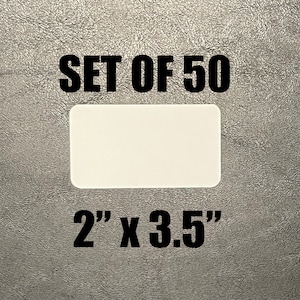 Aluminum Sublimation Business Card Blanks 2&quot; x 3.5&quot; - 50 pcs