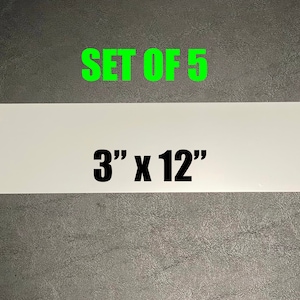 3" X 12" Mini Street Sign - Gloss White ALUMINUM SUBLIMATION BLANKS - 5 Pieces!