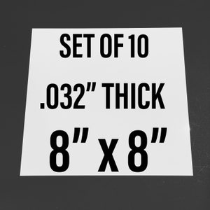8&quot;x8&quot; Gloss White .032&quot; THICK Aluminum Sublimation Blanks - 10pcs