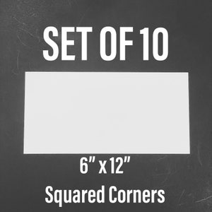 6&quot;x12&quot; Aluminum Sublimation Blanks with square corners- 10pcs