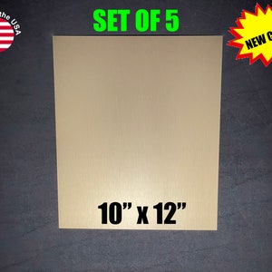 10&quot;x12&quot; GOLD ALUMINUM Dye Sublimation Photo Blanks, Square Cut, 5 Pieces