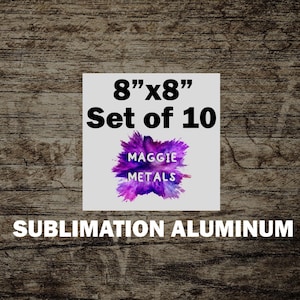8&quot; x 8&quot; Aluminum Sublimation Photography Blanks