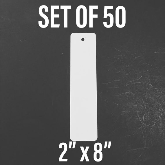2x8 Aluminum Sublimation Bookmarks Set of 50 