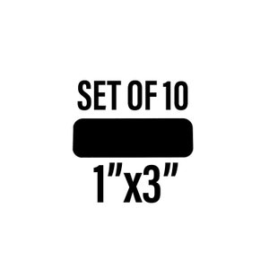 1&quot;x3&quot; Laser Engraving Aluminum Nametags Blanks - Set of 10