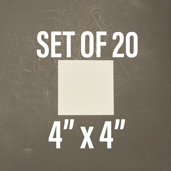 4" X 4" Aluminum Sublimation Blanks - 20pcs