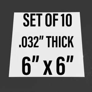 6&quot;x6&quot;  .032&quot; THICK Gloss White Aluminum Sublimation Blanks - 10pcs