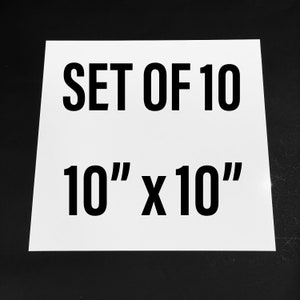 10" x 10" Aluminum Sublimation Blanks - Set of 10