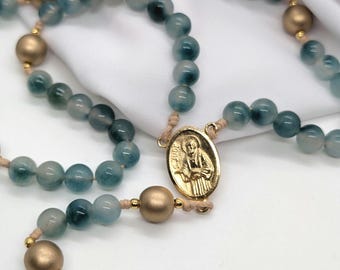 Teal Green St. Jude Relic Rosary